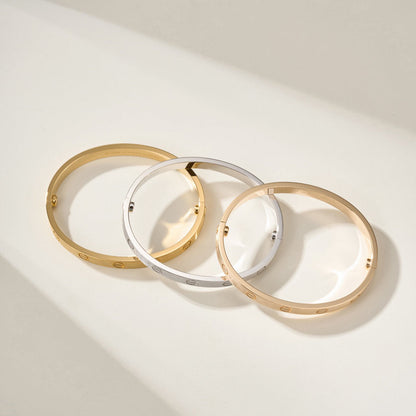 [Noble Aura jewelry]LOVE BRACELET 6.1MM BRUSHED