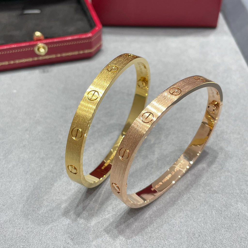 [Noble Aura jewelry]LOVE BRACELET 6.1MM BRUSHED