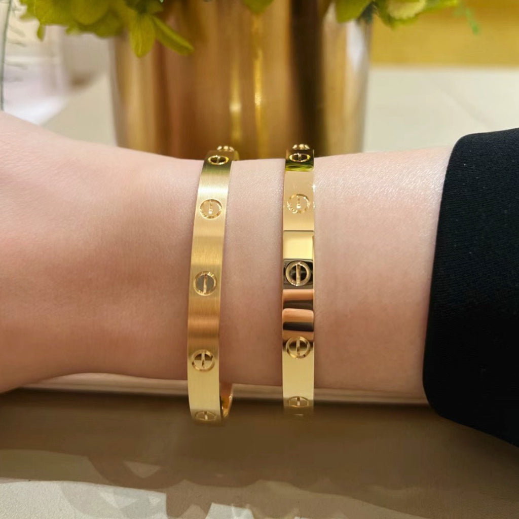 [Noble Aura jewelry]LOVE BRACELET 6.1MM BRUSHED