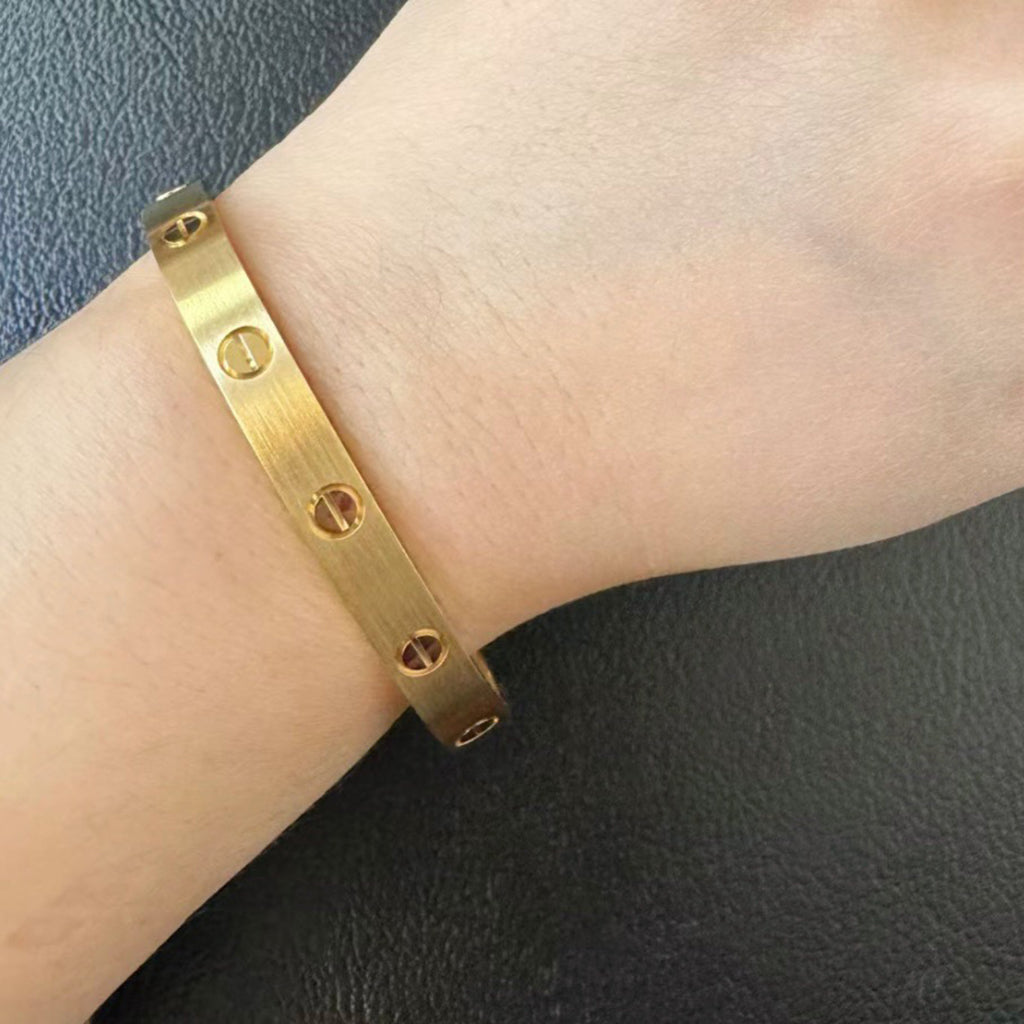 [Noble Aura jewelry]LOVE BRACELET 6.1MM BRUSHED