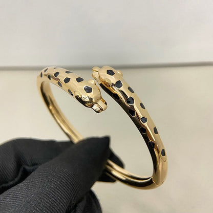 [Noble Aura jewelry]PANTHERE DOUBLE HEADED OPEN BRACELET