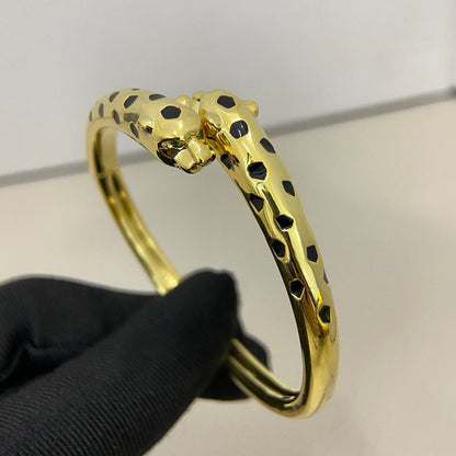 [Noble Aura jewelry]PANTHERE DOUBLE HEADED OPEN BRACELET