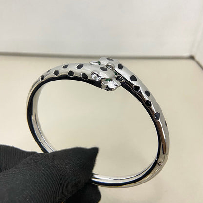 [Noble Aura jewelry]PANTHERE DOUBLE HEADED OPEN BRACELET