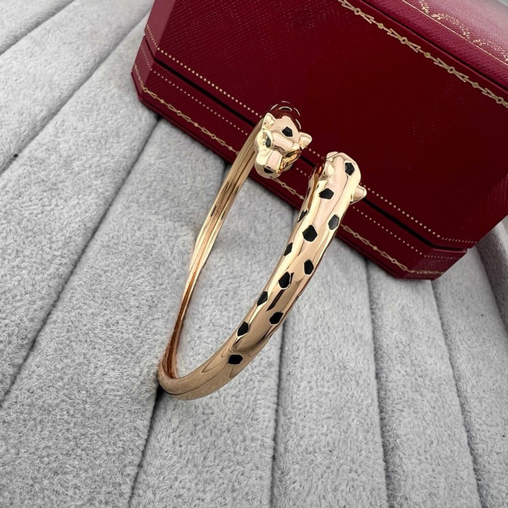 [Noble Aura jewelry]PANTHERE DOUBLE HEADED OPEN BRACELET