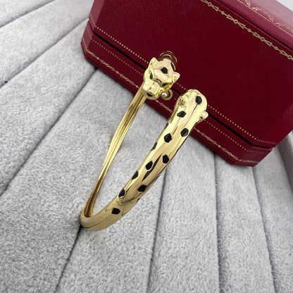 [Noble Aura jewelry]PANTHERE DOUBLE HEADED OPEN BRACELET