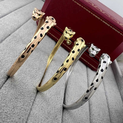 [Noble Aura jewelry]PANTHERE DOUBLE HEADED OPEN BRACELET