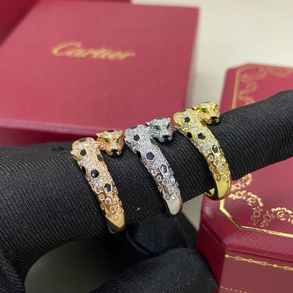 [Noble Aura jewelry]PANTHERE DOUBLE HEADED FULL DIAMOND  RING