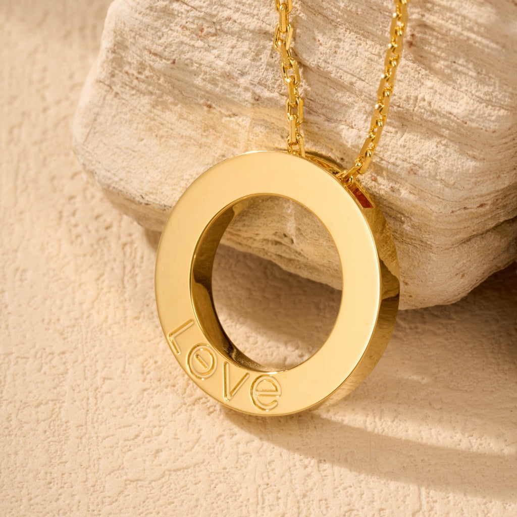 [Noble Aura jewelry]LOVE NECKLACE 16MM  FULL DIAMOND