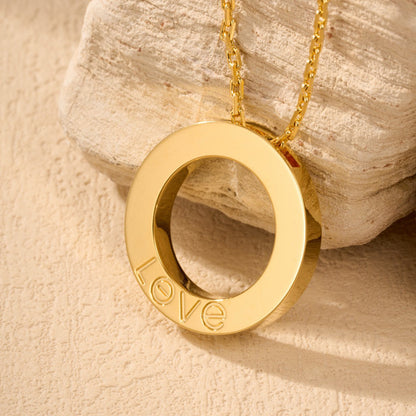 [Noble Aura jewelry]LOVE NECKLACE 16MM  FULL DIAMOND