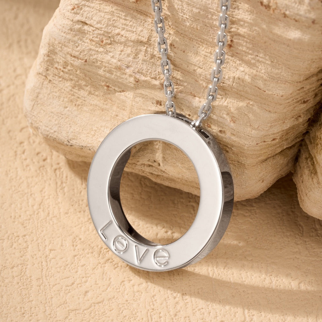 [Noble Aura jewelry]LOVE NECKLACE 16MM  FULL DIAMOND