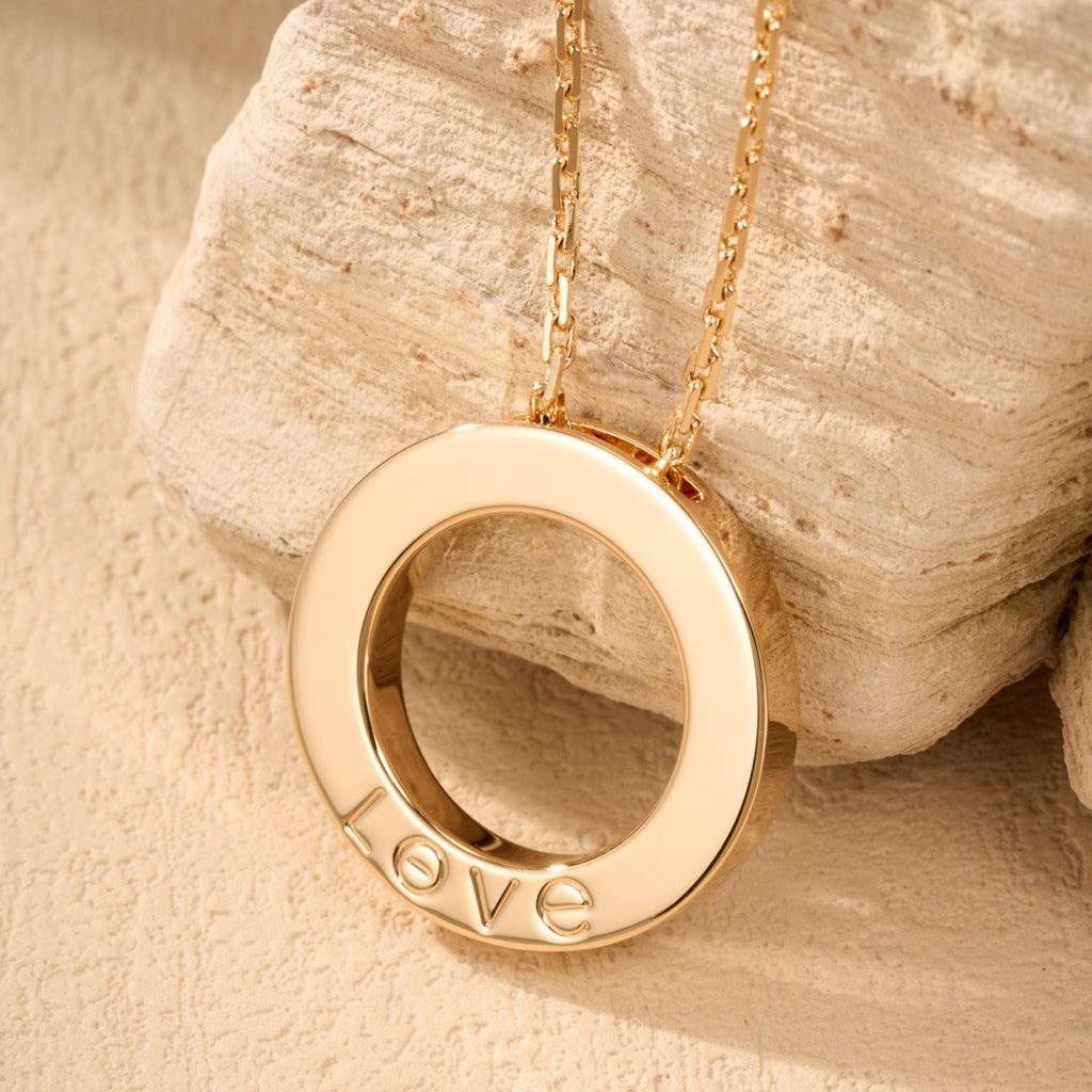 [Noble Aura jewelry]LOVE NECKLACE 16MM  FULL DIAMOND