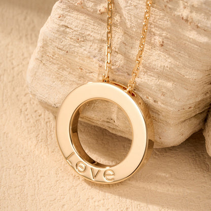 [Noble Aura jewelry]LOVE NECKLACE 16MM  FULL DIAMOND