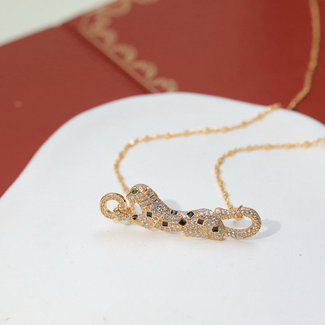 [Noble Aura jewelry]PANTHERE PAVED DIAMOND NECKLACE