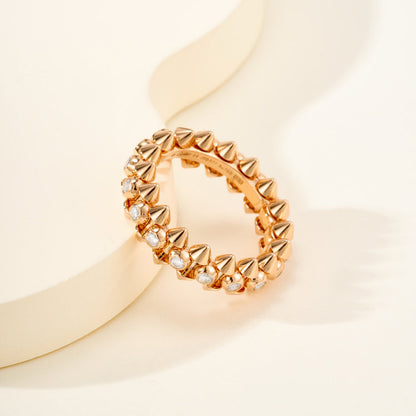 [Noble Aura jewelry]CLASH 6.8MM DIAMOND MEDIUM RING