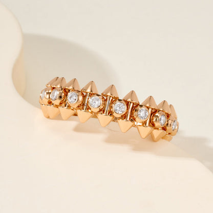 [Noble Aura jewelry]CLASH 6.8MM DIAMOND MEDIUM RING