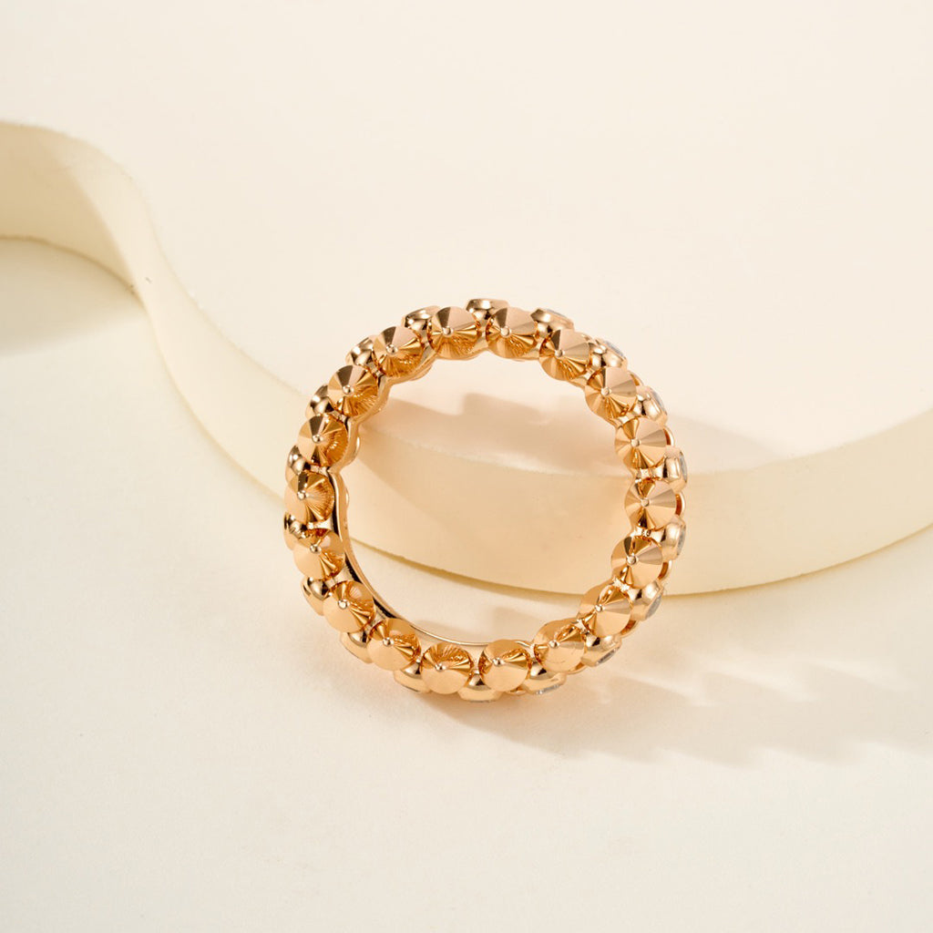 [Noble Aura jewelry]CLASH 6.8MM DIAMOND MEDIUM RING
