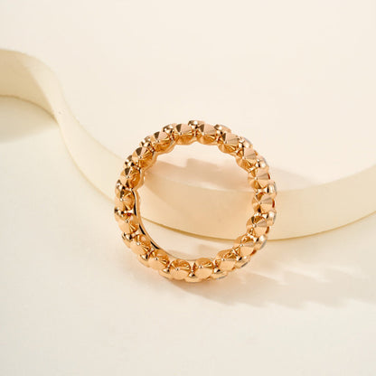 [Noble Aura jewelry]CLASH 6.8MM DIAMOND MEDIUM RING