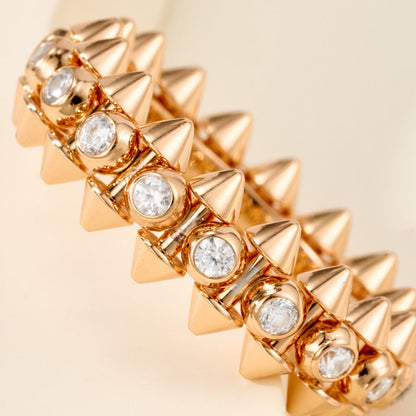 [Noble Aura jewelry]CLASH 6.8MM DIAMOND MEDIUM RING