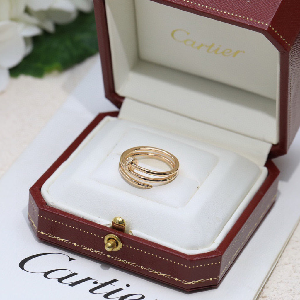 [Noble Aura jewelry]JUSTE RING 4.8MM HALF DIAMOND