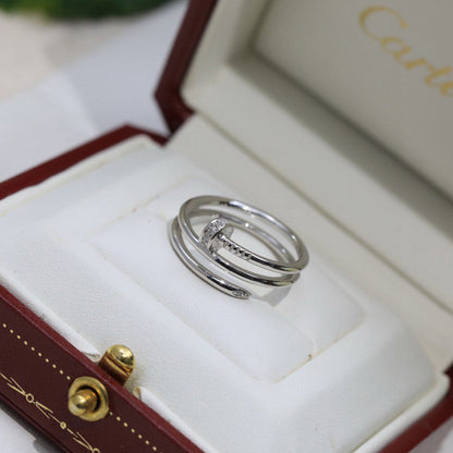 [Noble Aura jewelry]JUSTE RING 4.8MM HALF DIAMOND