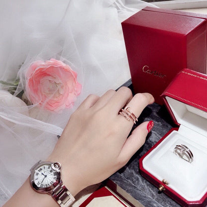 [Noble Aura jewelry]JUSTE RING 4.8MM HALF DIAMOND