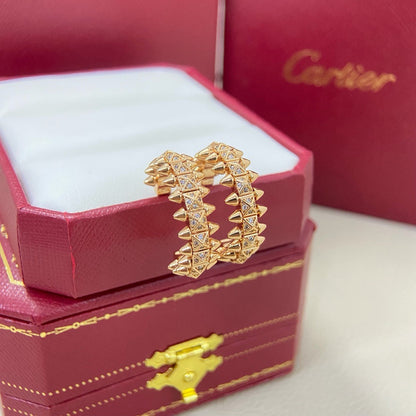 [Noble Aura jewelry]CLASH 6.4MM FULL DIAMOND SMALL EARRINGS