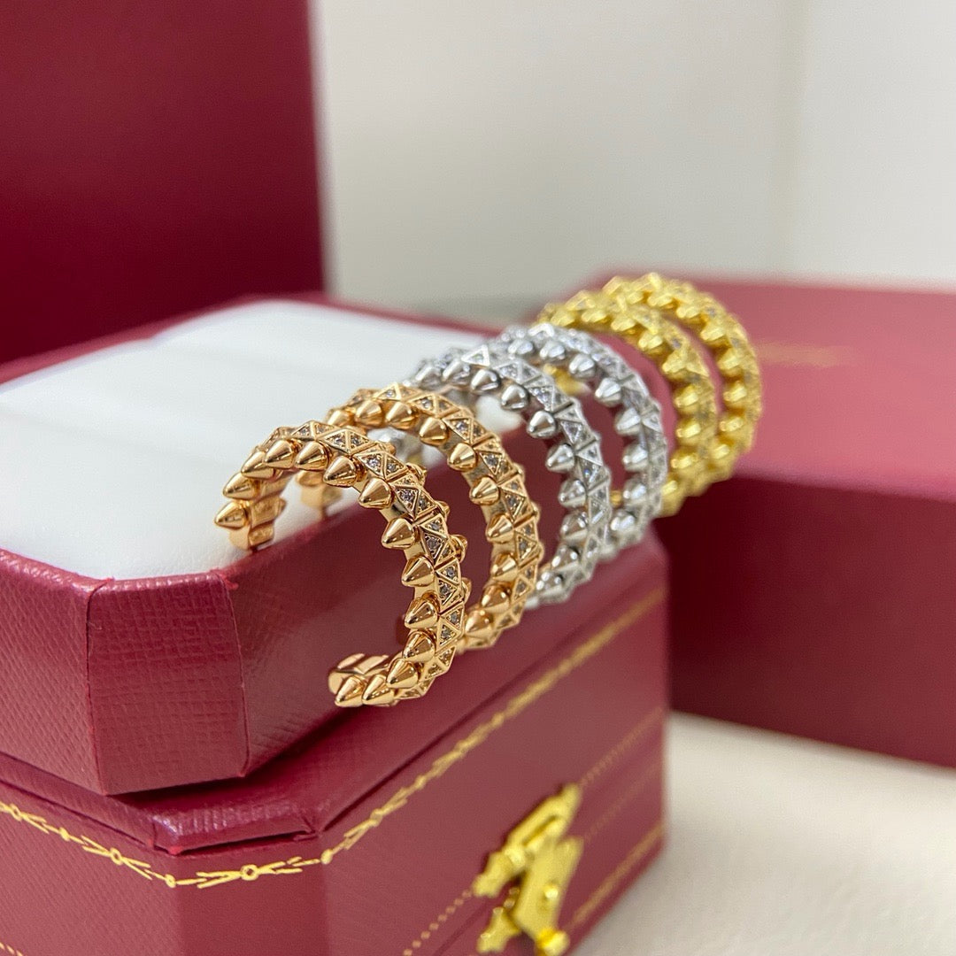 [Noble Aura jewelry]CLASH 6.4MM FULL DIAMOND SMALL EARRINGS