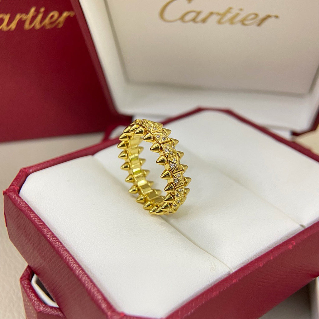[Noble Aura jewelry]CLASH 6.4MM SMALL FULL DIAMOND RING