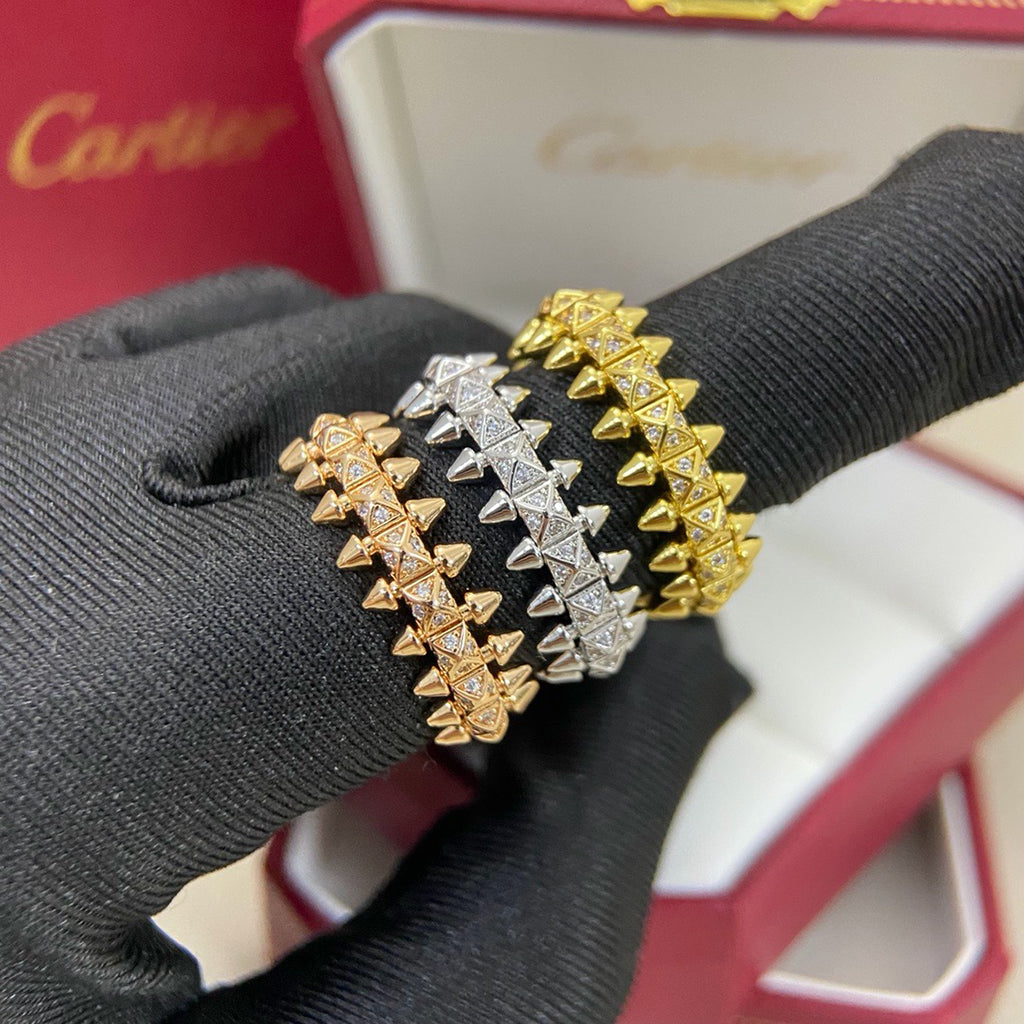 [Noble Aura jewelry]CLASH 6.4MM SMALL FULL DIAMOND RING