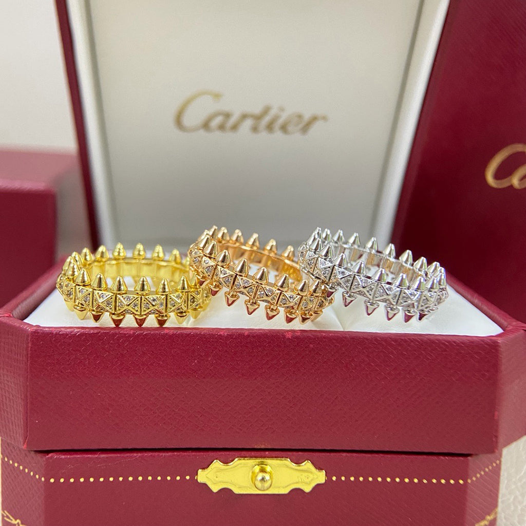 [Noble Aura jewelry]CLASH 6.4MM SMALL FULL DIAMOND RING