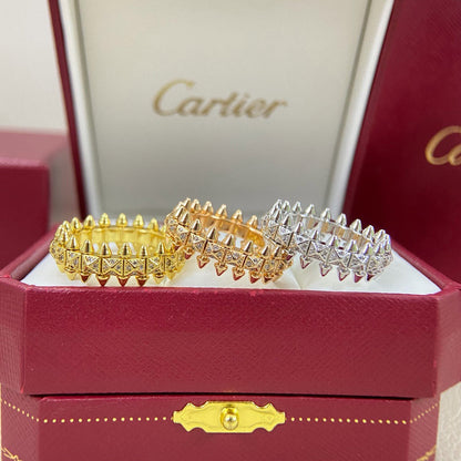 [Noble Aura jewelry]CLASH 6.4MM SMALL FULL DIAMOND RING