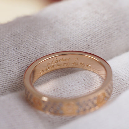 [Noble Aura jewelry]LOVE RING 4.0MM DIAMOND PAVED