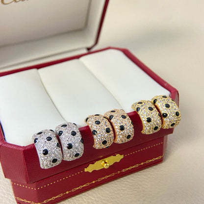 [Noble Aura jewelry]PANTHERE MINI FULL DIAMOND EARRINGS