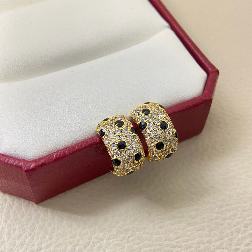 [Noble Aura jewelry]PANTHERE MINI FULL DIAMOND EARRINGS