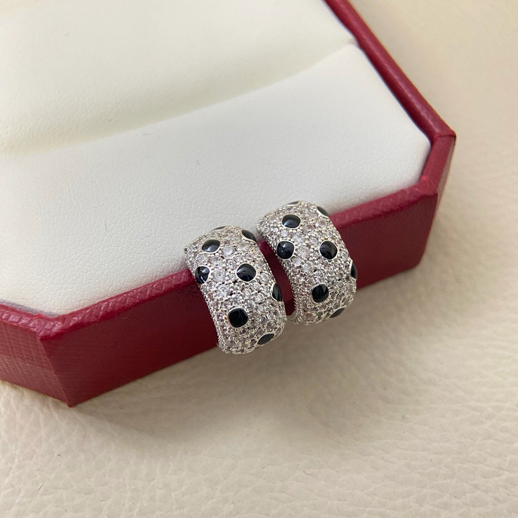 [Noble Aura jewelry]PANTHERE MINI FULL DIAMOND EARRINGS