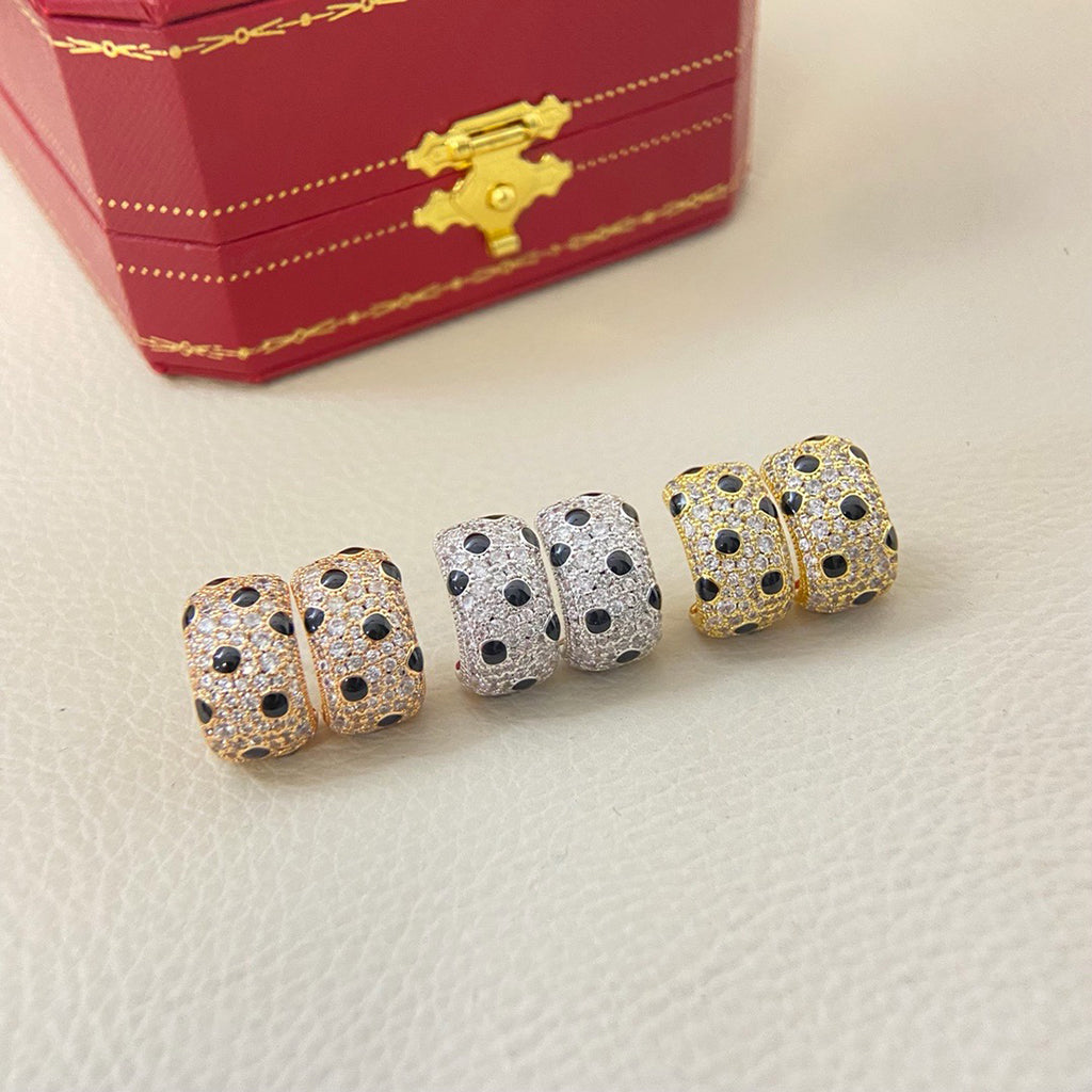 [Noble Aura jewelry]PANTHERE MINI FULL DIAMOND EARRINGS