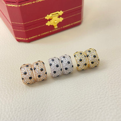[Noble Aura jewelry]PANTHERE MINI FULL DIAMOND EARRINGS