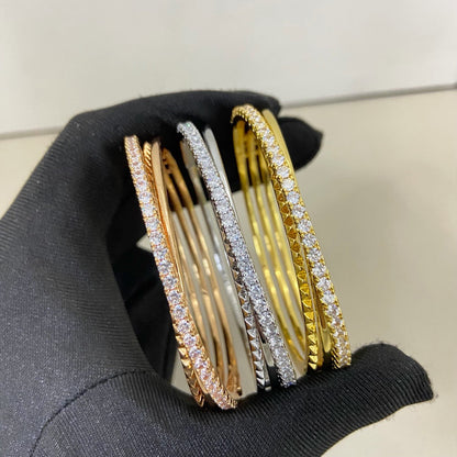 [Noble Aura jewelry]ETINCELLE HALF-PAVED DIAMOND BRACELET