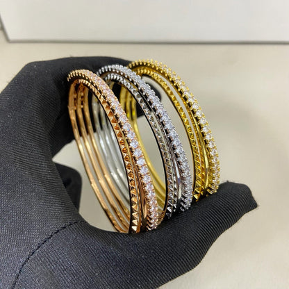 [Noble Aura jewelry]ETINCELLE HALF-PAVED DIAMOND BRACELET
