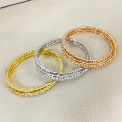 [Noble Aura jewelry]ETINCELLE HALF-PAVED DIAMOND BRACELET