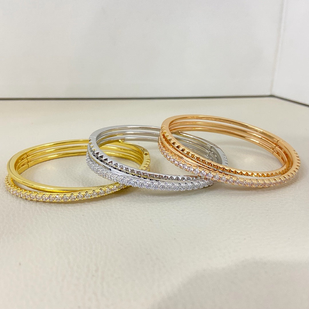 [Noble Aura jewelry]ETINCELLE HALF-PAVED DIAMOND BRACELET