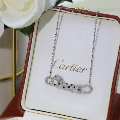 [Noble Aura jewelry]PANTHERE PAVED DIAMOND NECKLACE