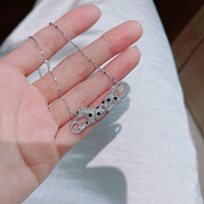 [Noble Aura jewelry]PANTHERE PAVED DIAMOND NECKLACE