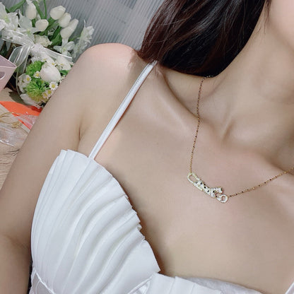 [Noble Aura jewelry]PANTHERE PAVED DIAMOND NECKLACE