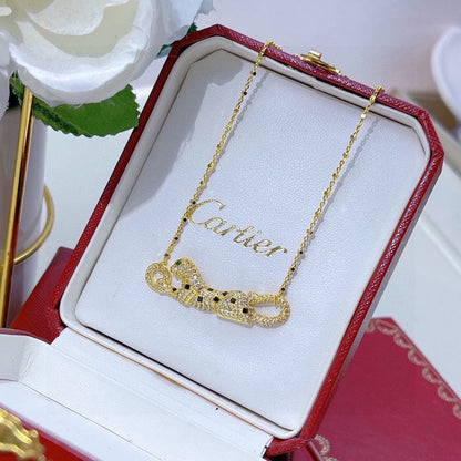 [Noble Aura jewelry]PANTHERE PAVED DIAMOND NECKLACE