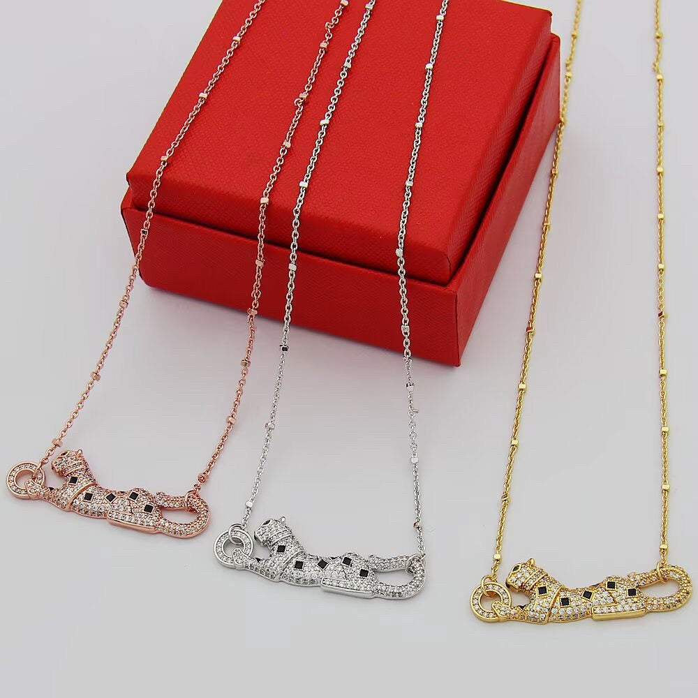 [Noble Aura jewelry]PANTHERE PAVED DIAMOND NECKLACE