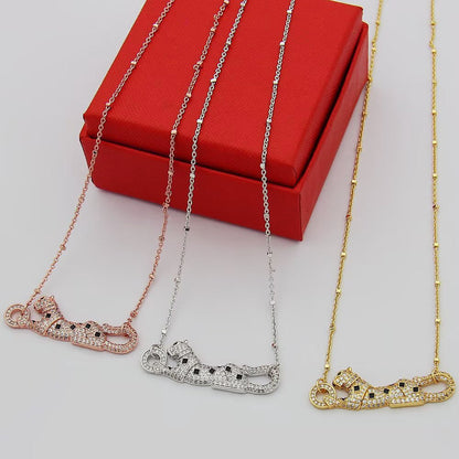 [Noble Aura jewelry]PANTHERE PAVED DIAMOND NECKLACE