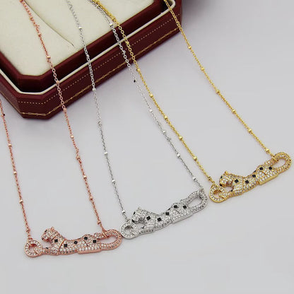 [Noble Aura jewelry]PANTHERE PAVED DIAMOND NECKLACE