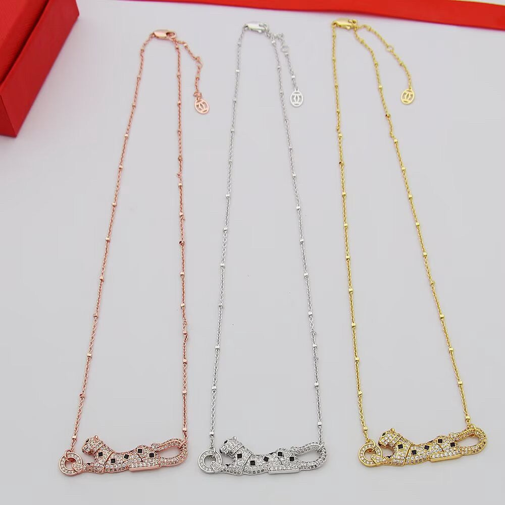 [Noble Aura jewelry]PANTHERE PAVED DIAMOND NECKLACE