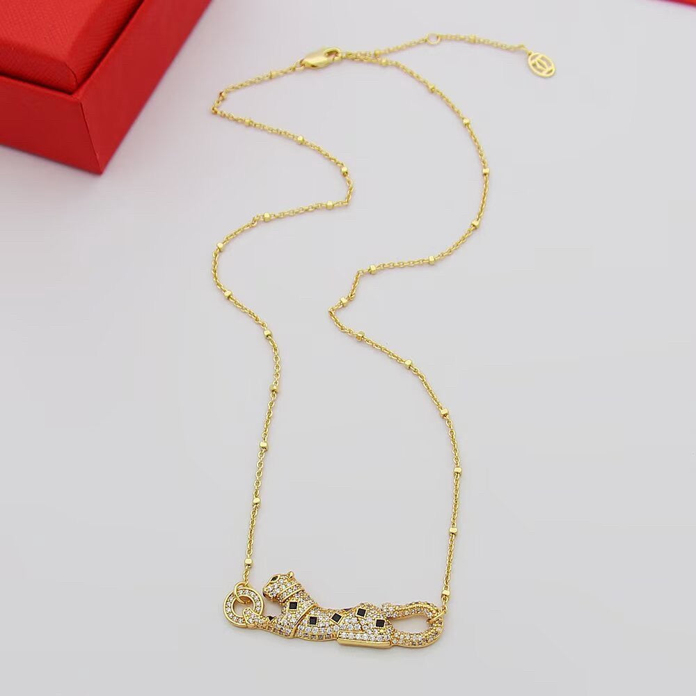 [Noble Aura jewelry]PANTHERE PAVED DIAMOND NECKLACE